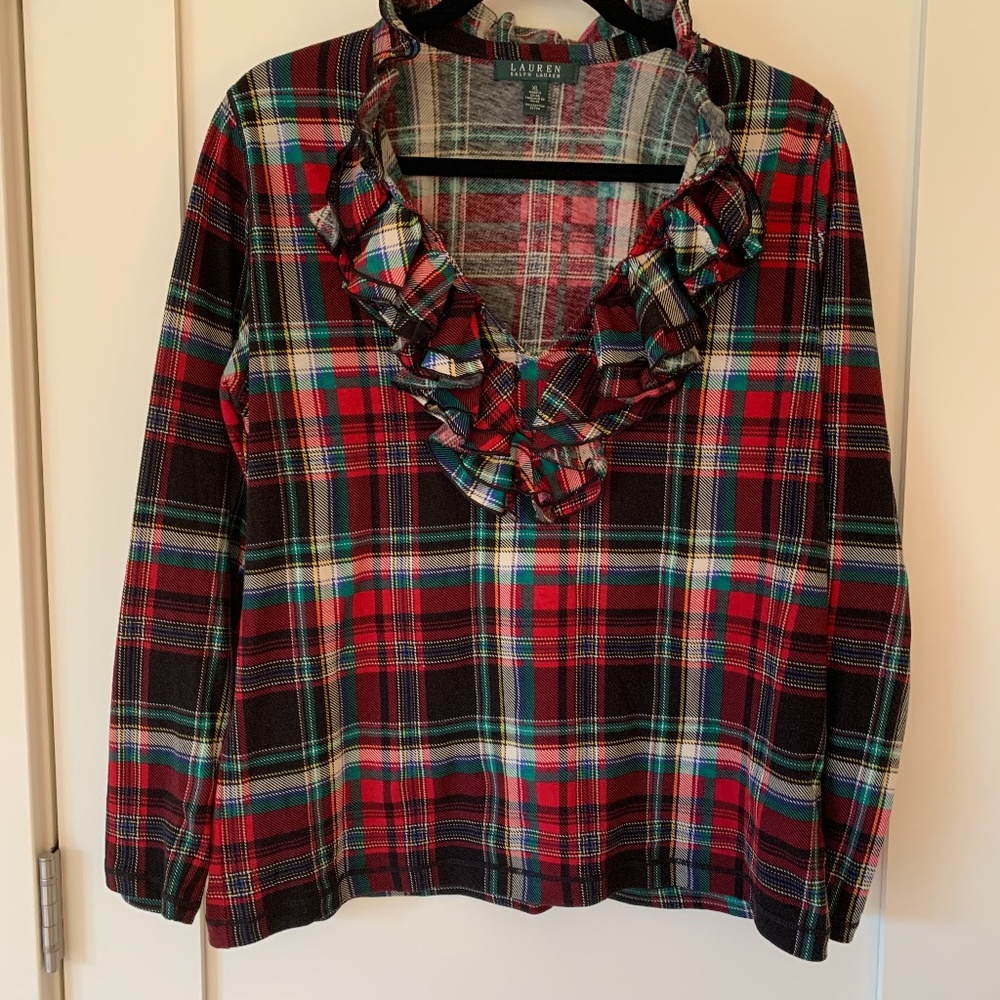 LAUREN RALPH LAUREN WOMENS COTTON BLOUSE STRETCH